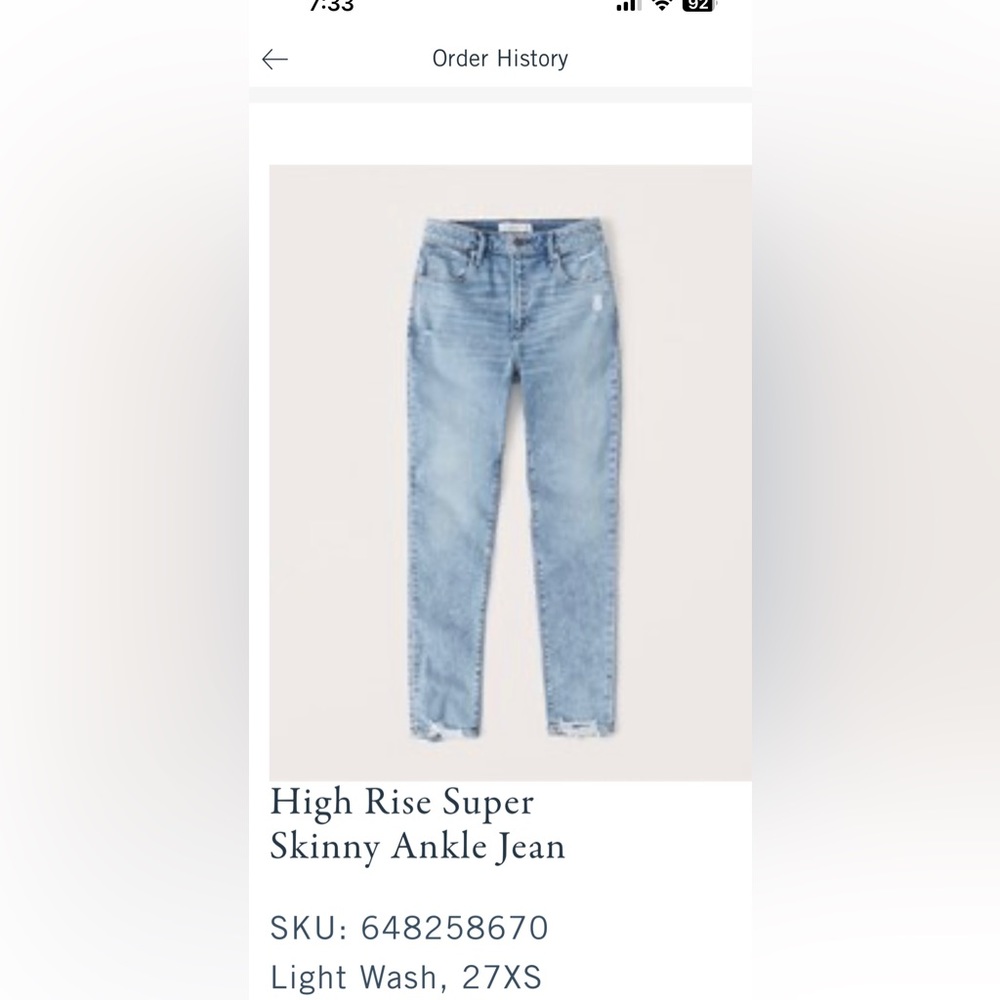 Abercrombie & Fitch Light Wash High Rise Jeans